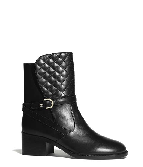 chanel ankle boots calfskin black|Chanel skater sneaker.